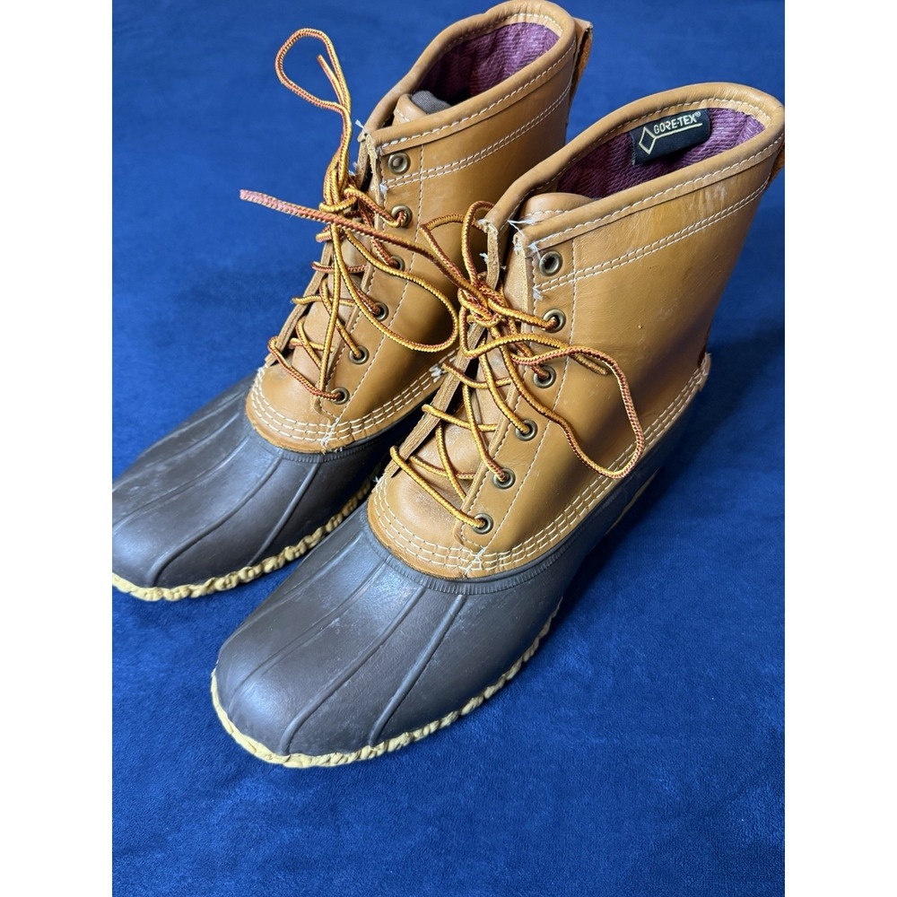 LL Bean Hunting Winter Duck Rain Boots Men’s Size 10m Made in USA Tan Goretex